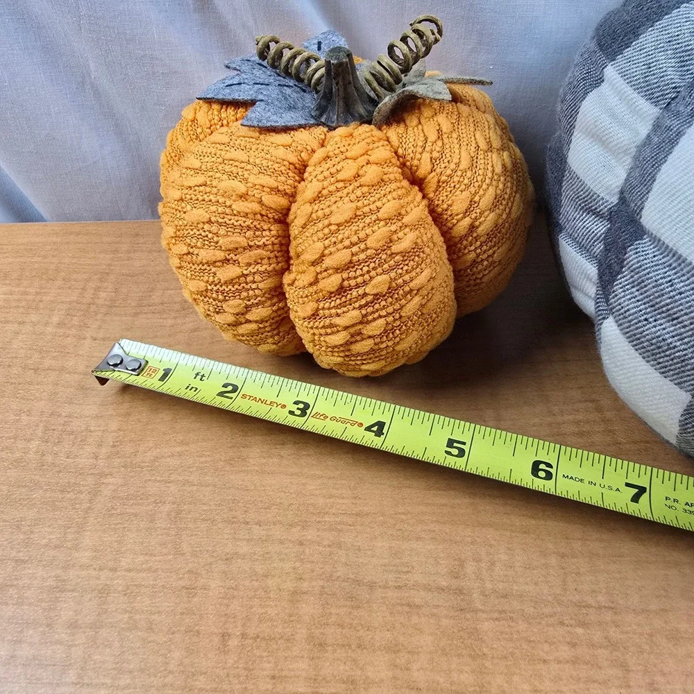 Pumpkins Stuffed Halloween Thanksgiving Fall Autumn Plush Felt Resin 7